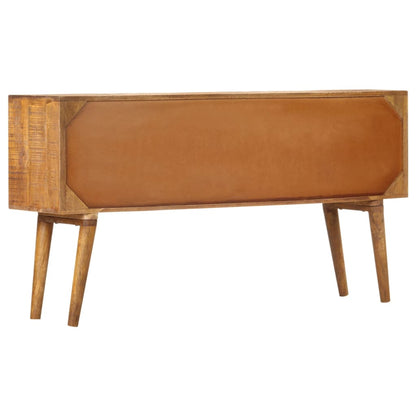 Sideboard mit Druckmustern 130x30x70 cm Massivholz Mango