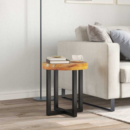 Couchtisch 40 x 45 cm Massivholz Teak und Polyresin
