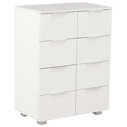 Sideboard Hochglanz-Weiß 60x35x80 cm Holzwerkstoff