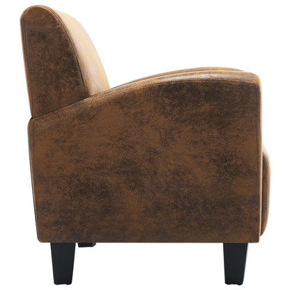 Sofasessel Braun 70x69x72 cm Wildlederimitat