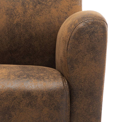 Sofasessel Braun 70x69x72 cm Wildlederimitat