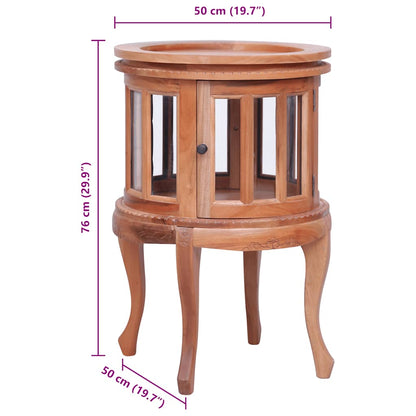Vitrinenschrank Natur 50 x 50 x 76 cm Massivholz Mahagoni