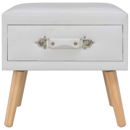 Nachttische 2 Stk. Weiß 40 x 35 x 40 cm Kunstleder