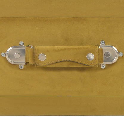 Nachttische 2 Stk. Senfgelb 40 x 35 x 40 cm Samt