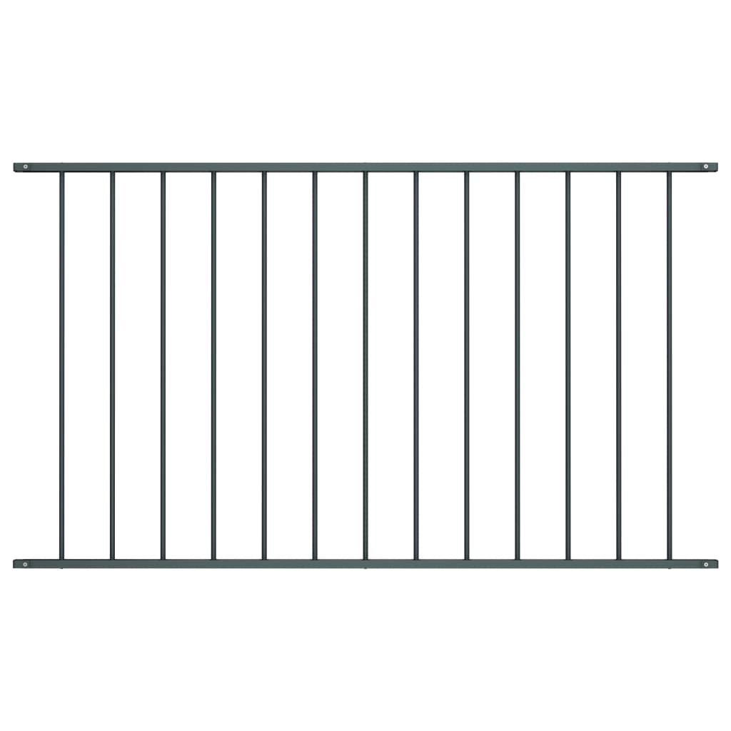 Zaunfeld Pulverbeschichteter Stahl 1,7 x 1,25 m Anthrazit