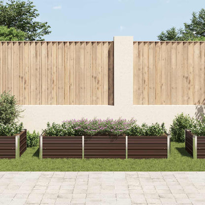Garten-Hochbeet Braun 240 x 80 x 45 cm Verzinkter Stahl