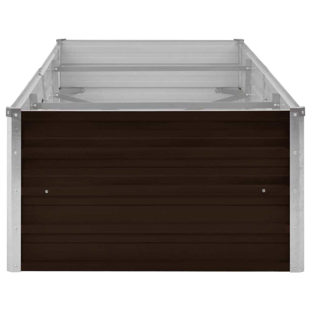 Garten-Hochbeet Braun 240 x 80 x 45 cm Verzinkter Stahl