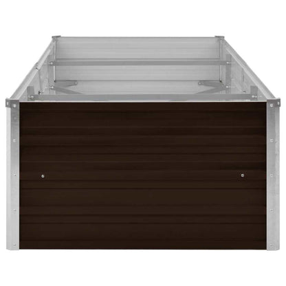 Garten-Hochbeet Braun 240 x 80 x 45 cm Verzinkter Stahl