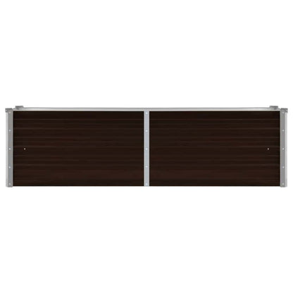 Garten-Hochbeet Braun 160 x 40 x 45 cm Verzinkter Stahl