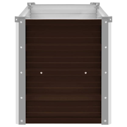 Garten-Hochbeet Braun 160 x 40 x 45 cm Verzinkter Stahl