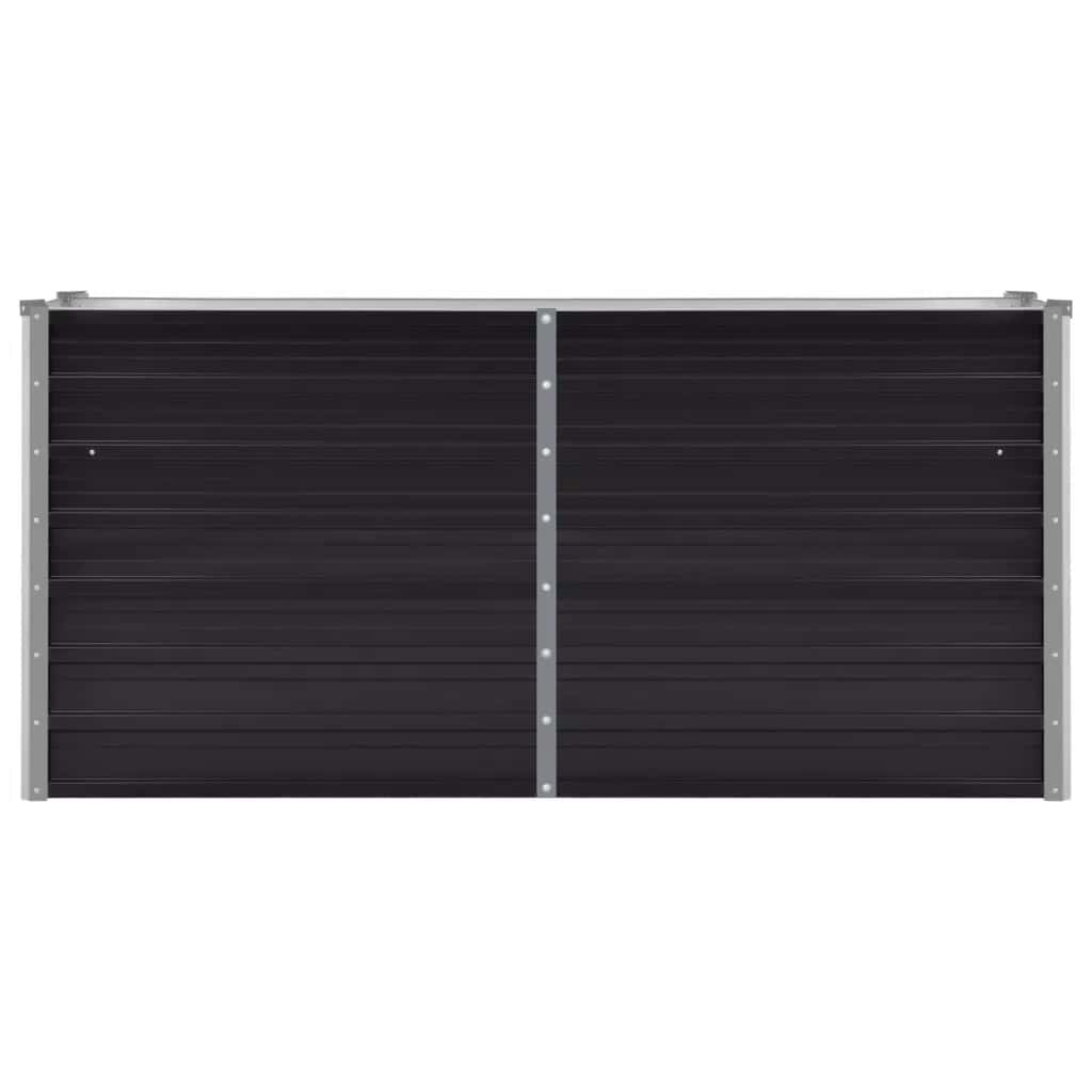 Garten-Hochbeet Anthrazit 160 x 40 x 77 cm Verzinkter Stahl