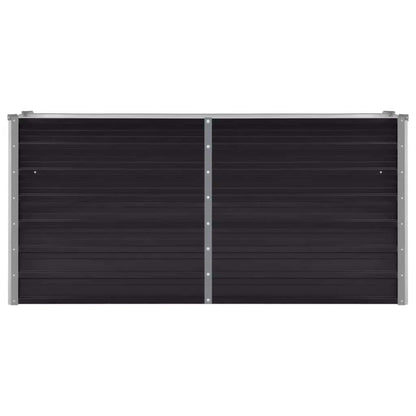 Garten-Hochbeet Anthrazit 160 x 40 x 77 cm Verzinkter Stahl