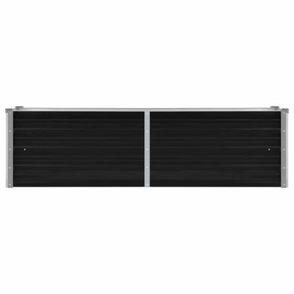 Garten-Hochbeet Anthrazit 160 x 40 x 45 cm Verzinkter Stahl