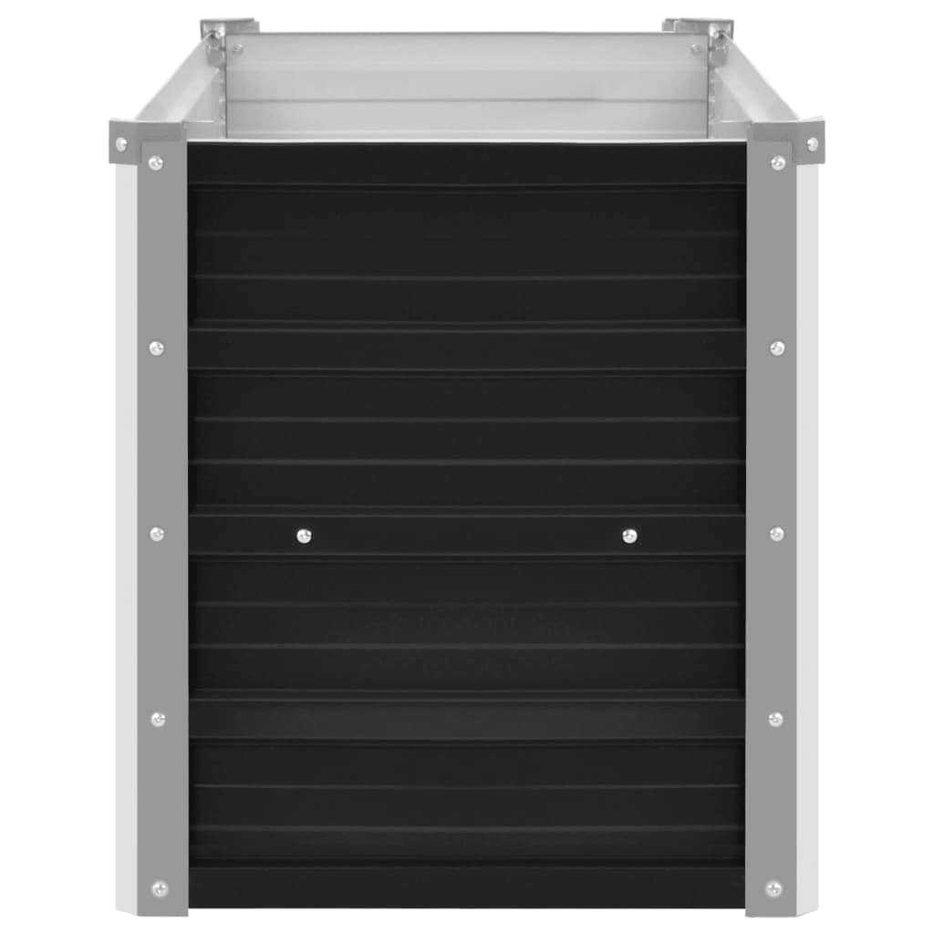 Garten-Hochbeet Anthrazit 160 x 40 x 45 cm Verzinkter Stahl