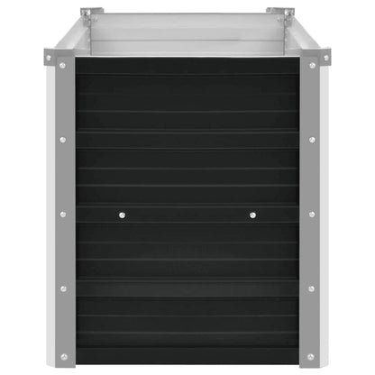 Garten-Hochbeet Anthrazit 160 x 40 x 45 cm Verzinkter Stahl