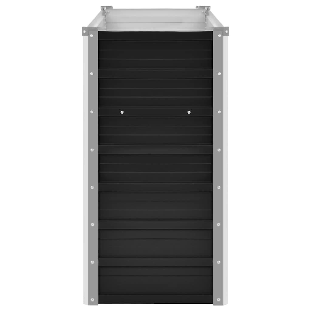 Garten-Hochbeet Anthrazit 100 x 40 x 77 cm Verzinkter Stahl