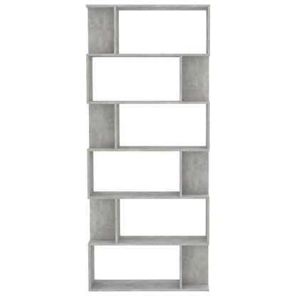 Bücherregal/Raumteiler Betongrau 80x24x192 cm Holzwerkstoff