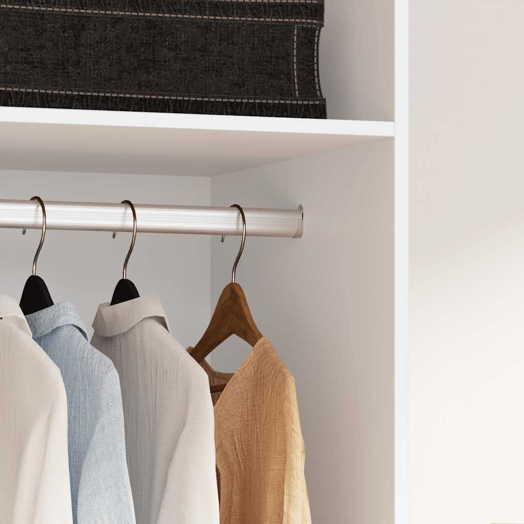 Kleiderschrank Weiß 50x50x200 cm Holzwerkstoff