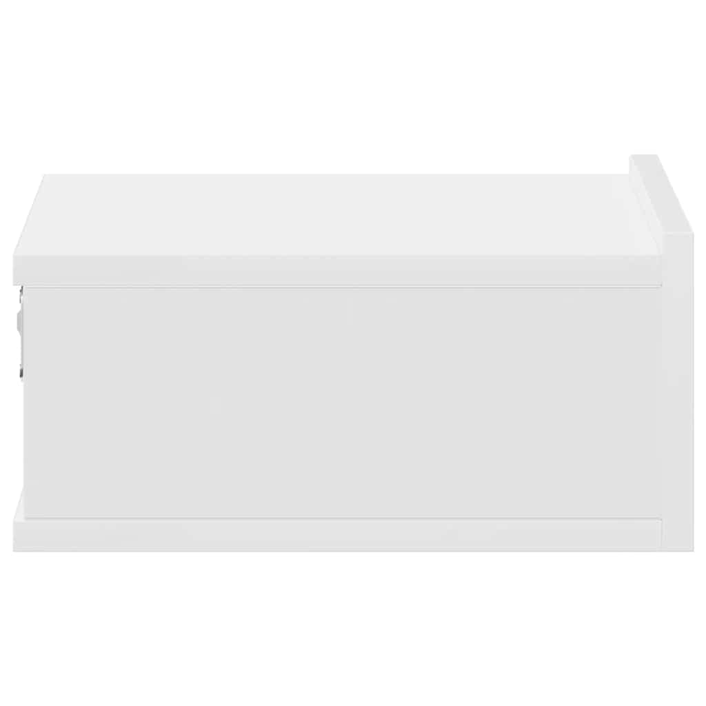 Hängende Nachttische 2 Stk. Weiß 40x30x15 cm Holzwerkstoff