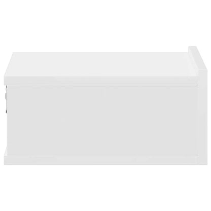 Hängende Nachttische 2 Stk. Weiß 40x30x15 cm Holzwerkstoff