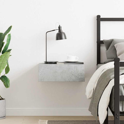 Hängender Nachttisch Betongrau 40x30x15 cm Holzwerkstoff