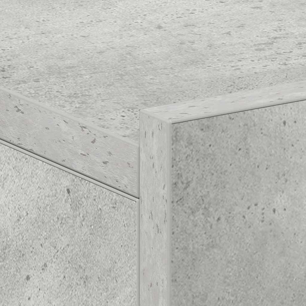 Hängender Nachttisch Betongrau 40x30x15 cm Holzwerkstoff