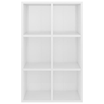 Bücherregal/Sideboard Hochglanz-Weiß 66x30x98 cm Holzwerkstoff