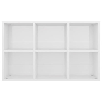 Bücherregal/Sideboard Hochglanz-Weiß 66x30x98 cm Holzwerkstoff