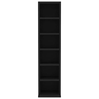 CD-Schrank Schwarz 21x20x88 cm Holzwerkstoff
