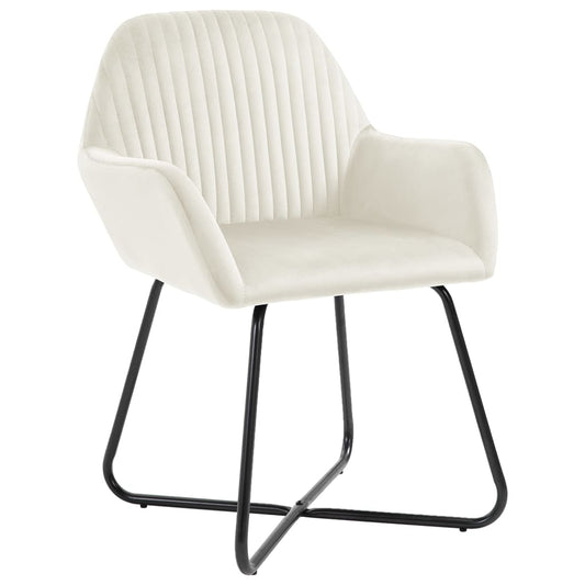Esszimmerstühle 6 Stk. Creme Samt