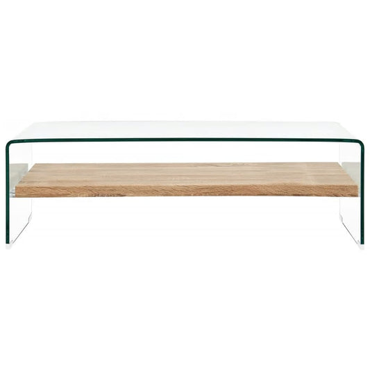 Couchtisch Transparent 98×45×31 cm Hartglas