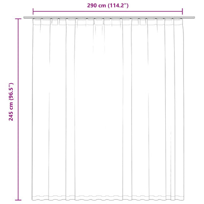 Verdunkelungsvorhang mit Haken Taupe 290 x 245 cm