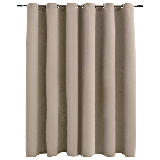 Verdunkelungsvorhang mit Metallösen Beige 290 x 245 cm