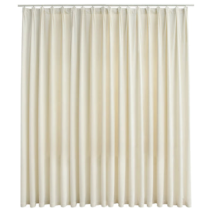 Verdunkelungsvorhang mit Haken Samt Creme 290 x 245 cm
