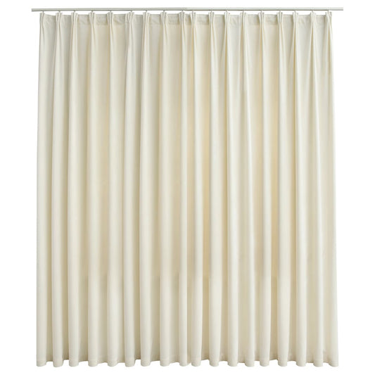 Verdunkelungsvorhang mit Haken Samt Creme 290 x 245 cm