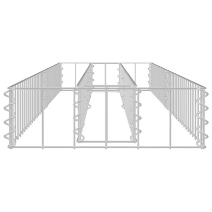 Gabionen-Hochbeet Verzinkter Stahl 180x30x10 cm