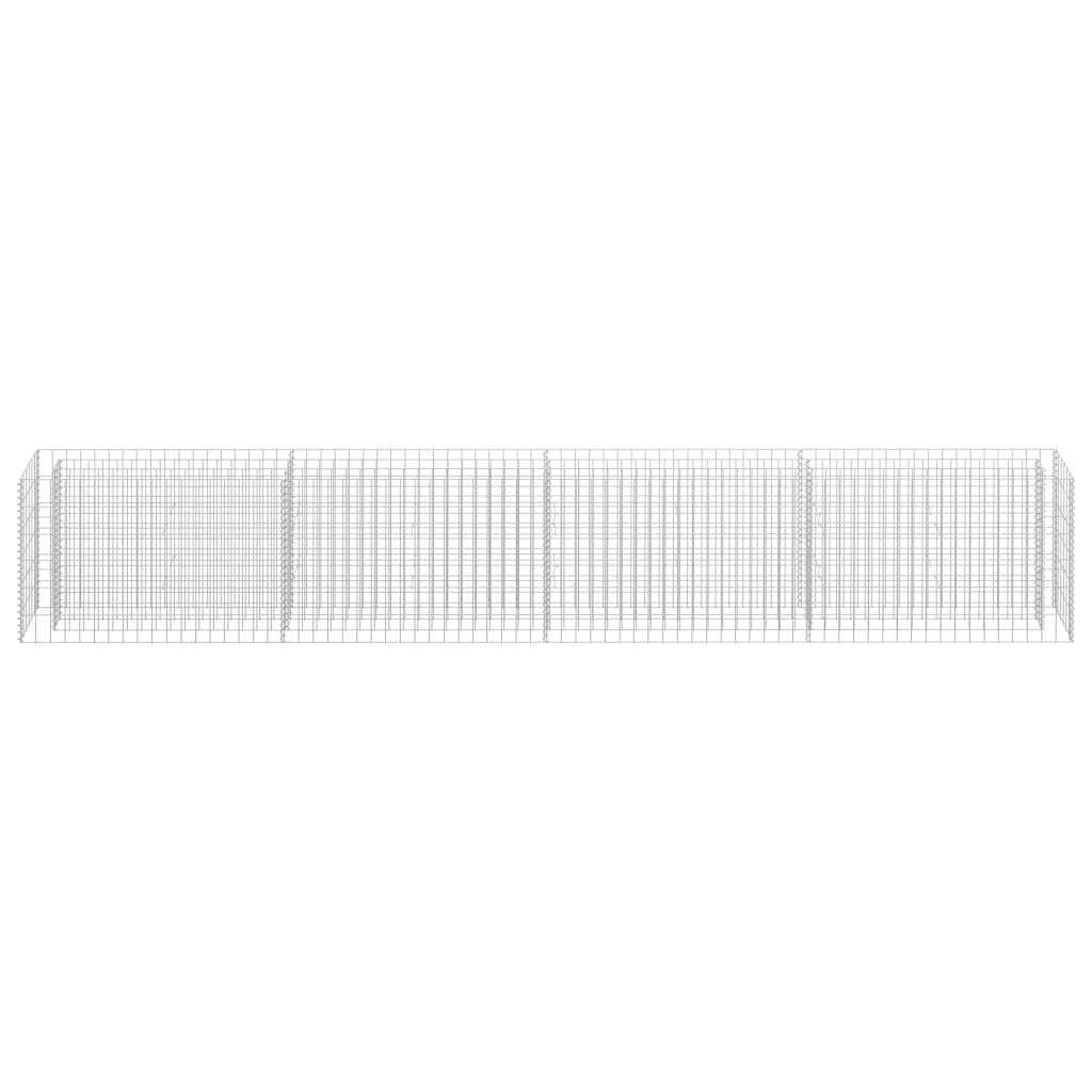 Gabionen-Hochbeet Verzinkter Stahl 360×30×60 cm