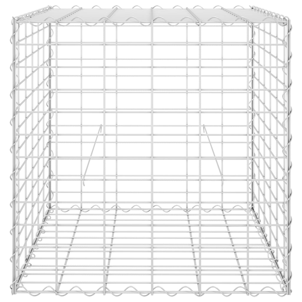 Würfel-Gabionen-Hochbeet Stahldraht 60x60x60 cm