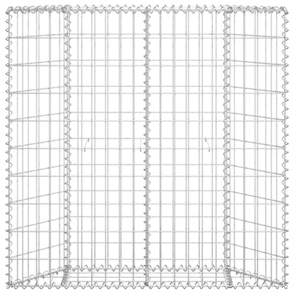 Gabionen-Hochbeet Trapezform Verzinkter Stahl 100x20x100 cm