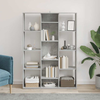 Raumteiler/Bücherregal Betongrau 100x24x140 cm Holzwerkstoff