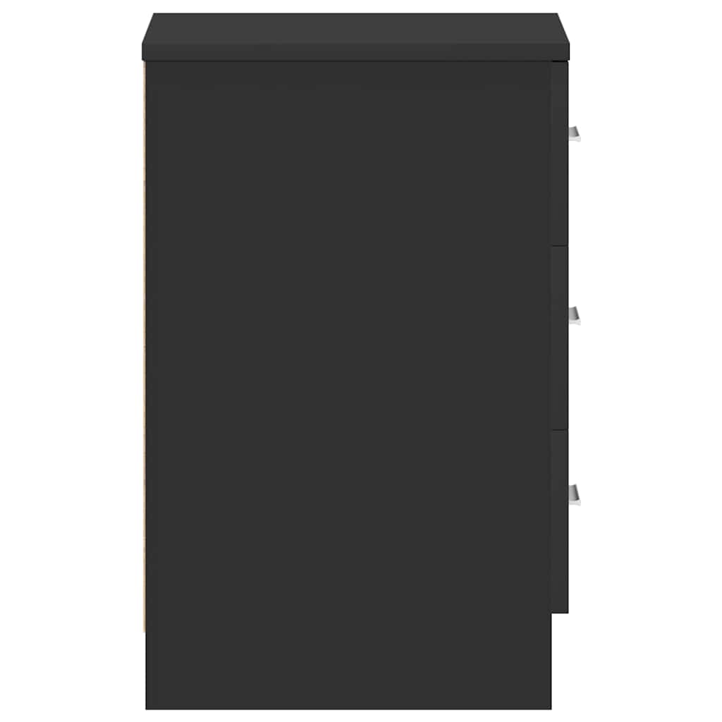 Nachttisch Schwarz 38x35x56 cm Holzwerkstoff