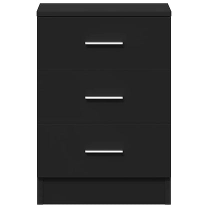 Nachttische 2 Stk. Schwarz 38x35x56 cm Holzwerkstoff