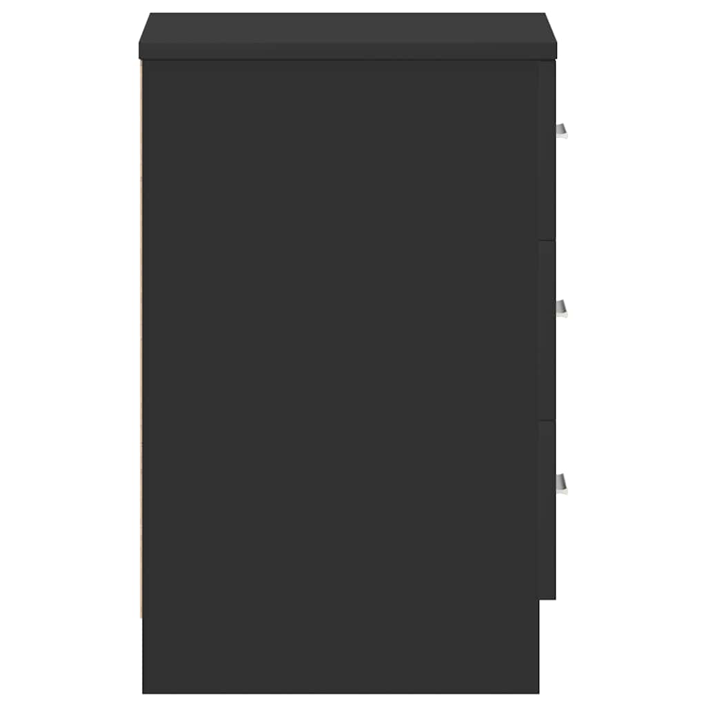 Nachttische 2 Stk. Schwarz 38x35x56 cm Holzwerkstoff