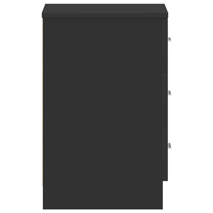 Nachttische 2 Stk. Schwarz 38x35x56 cm Holzwerkstoff