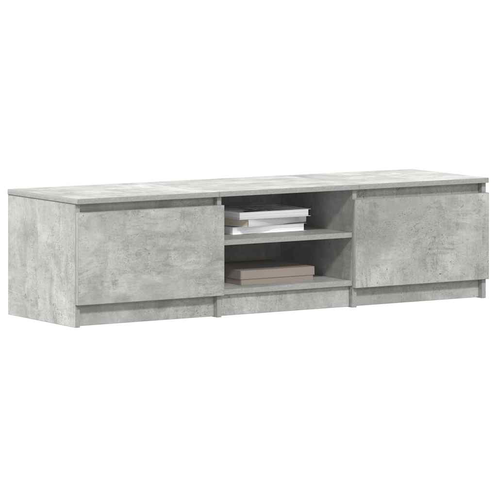 TV-Schrank Betongrau 140x40x35,5 cm Holzwerkstoff