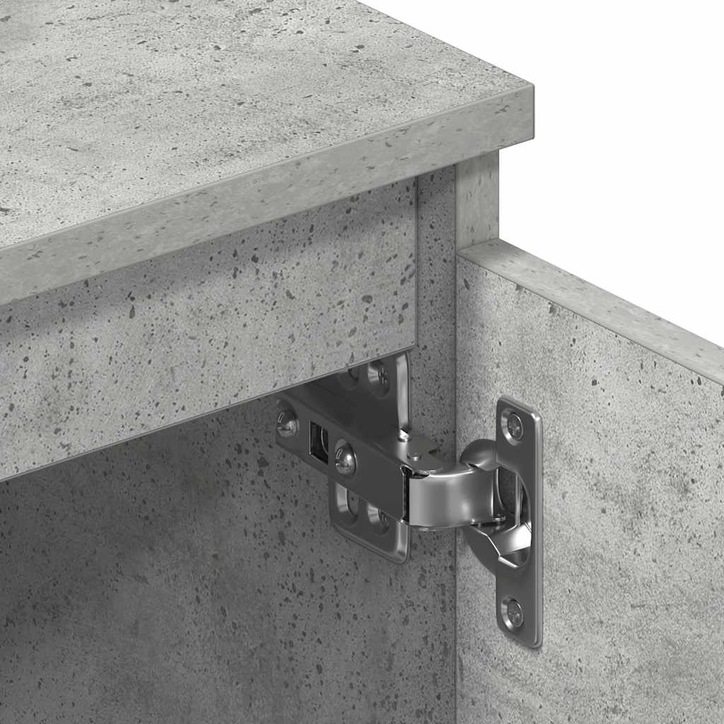 TV-Schrank Betongrau 140x40x35,5 cm Holzwerkstoff