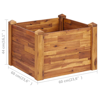 Garten-Hochbeet 60 x 60 x 44 cm Massivholz Akazie