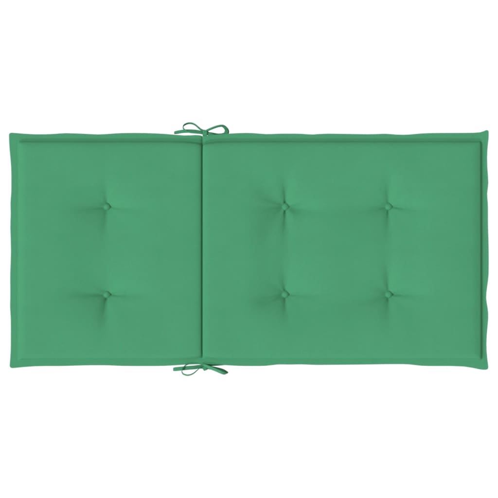Gartenstuhlauflagen für Niedriglehner 2 Stk. Grün 100x50x3 cm