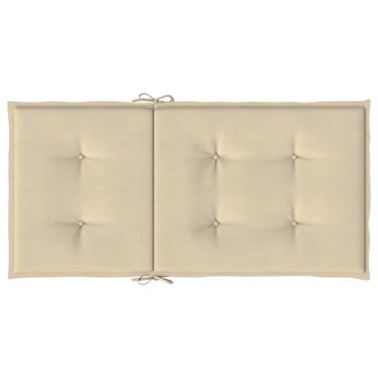 Gartenstuhlauflagen für Niedriglehner 2 Stk. Beige 100x50x3 cm