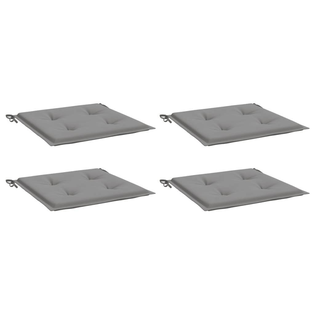 Gartenstuhl-Kissen 4 Stk. Grau 40x40x4 cm Oxford-Gewebe